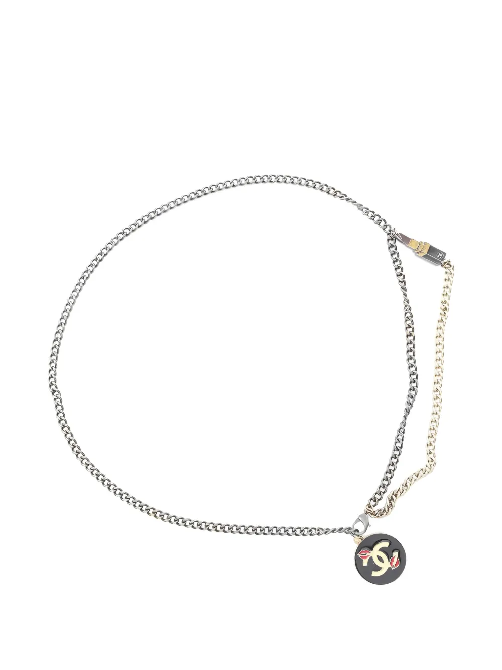 Pre-owned Chanel 1986-1988 Coco Mark Chain Belt In Black