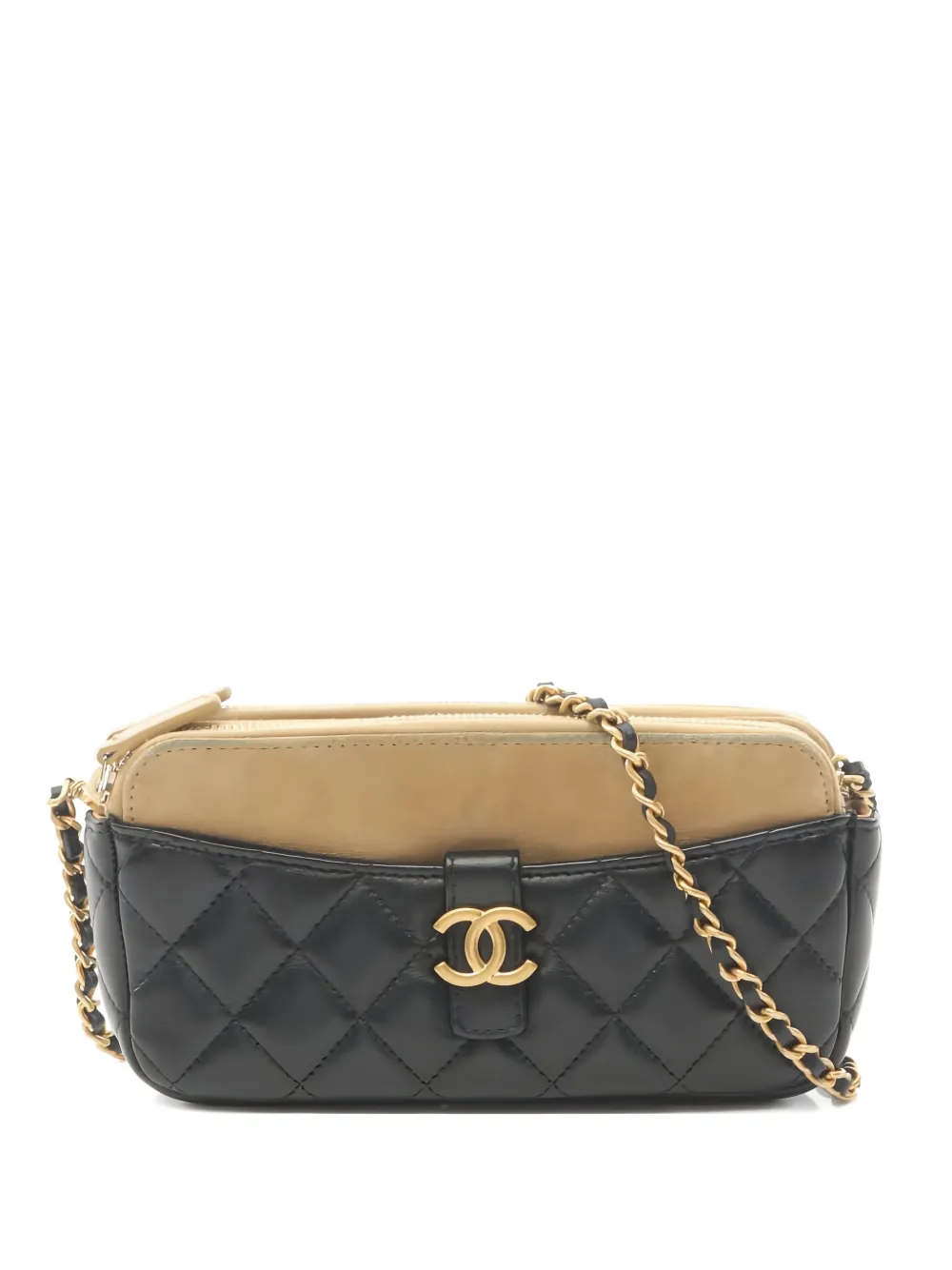 CHANEL Pre-Owned 2021s chain-strap crossbody bag - ブラック CHANEL Pre-Owned 2021s chain-strap crossbody bag - ブラック