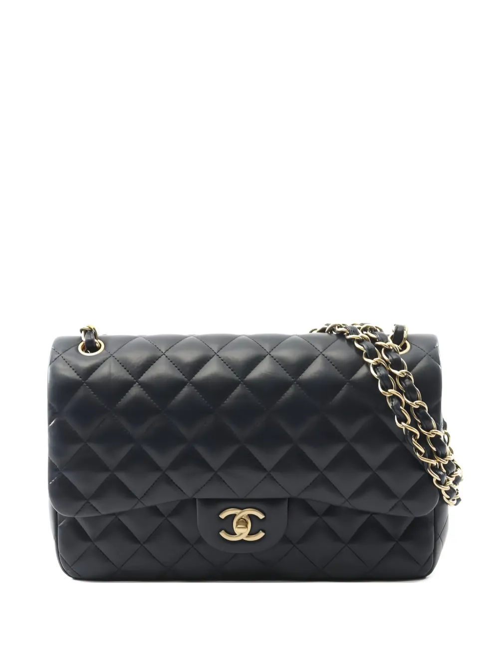 Pre-owned Chanel Matelasse Flap Chain Shoulder Bag In Black