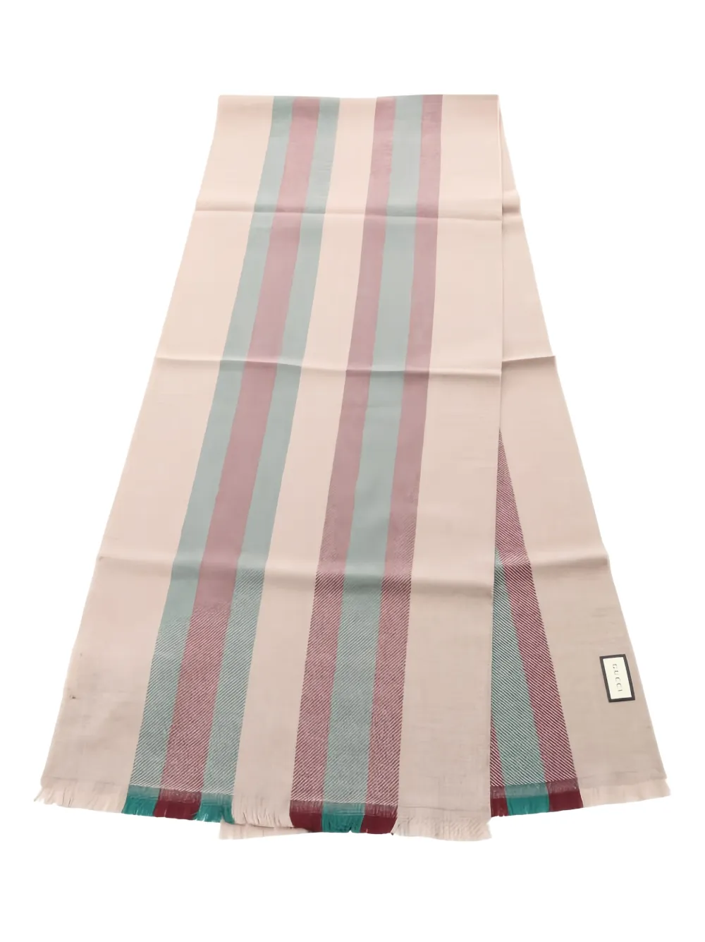Gucci Pre-Owned 2020s striped scarf | Neutrals | Image 1