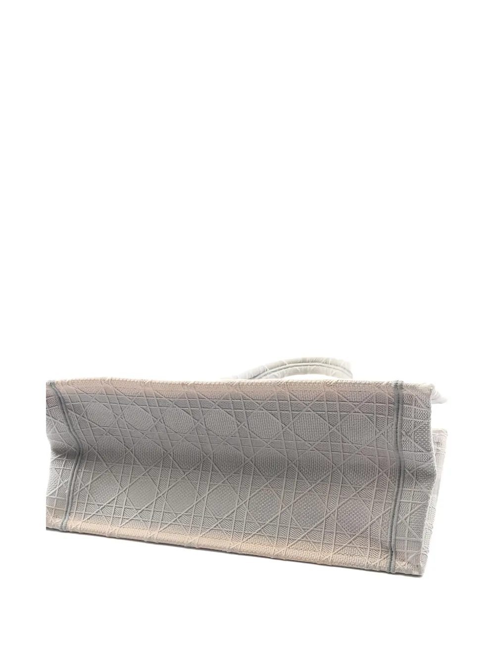 DIOR Pre-owned 2000s Medium Book Geometric-pattern Tote Bag In Gray