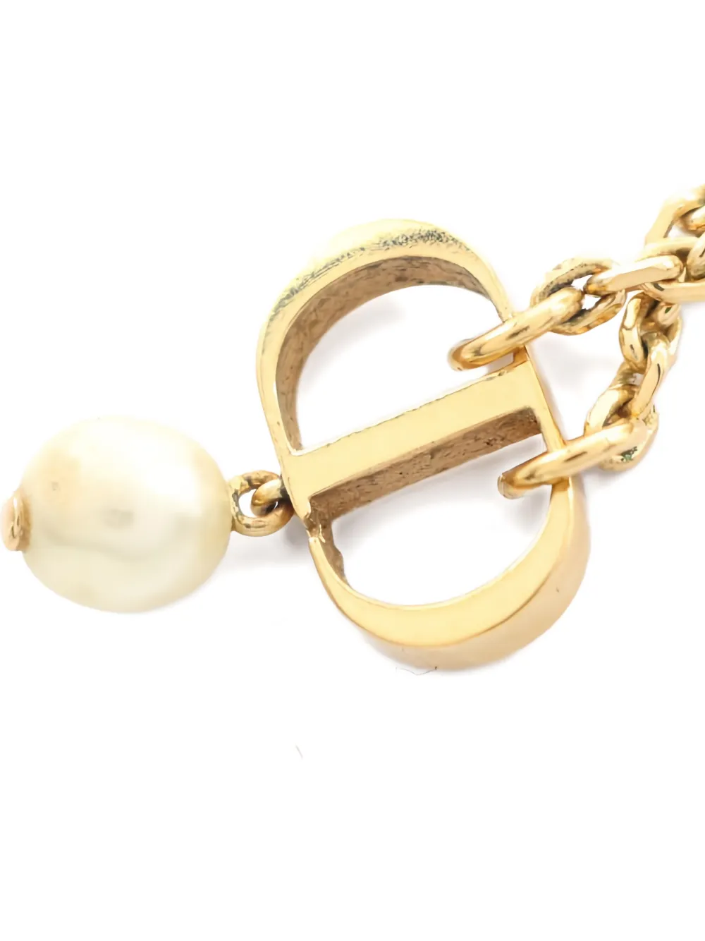 DIOR Pre-owned 2010s Cd-logo Necklace In Gold