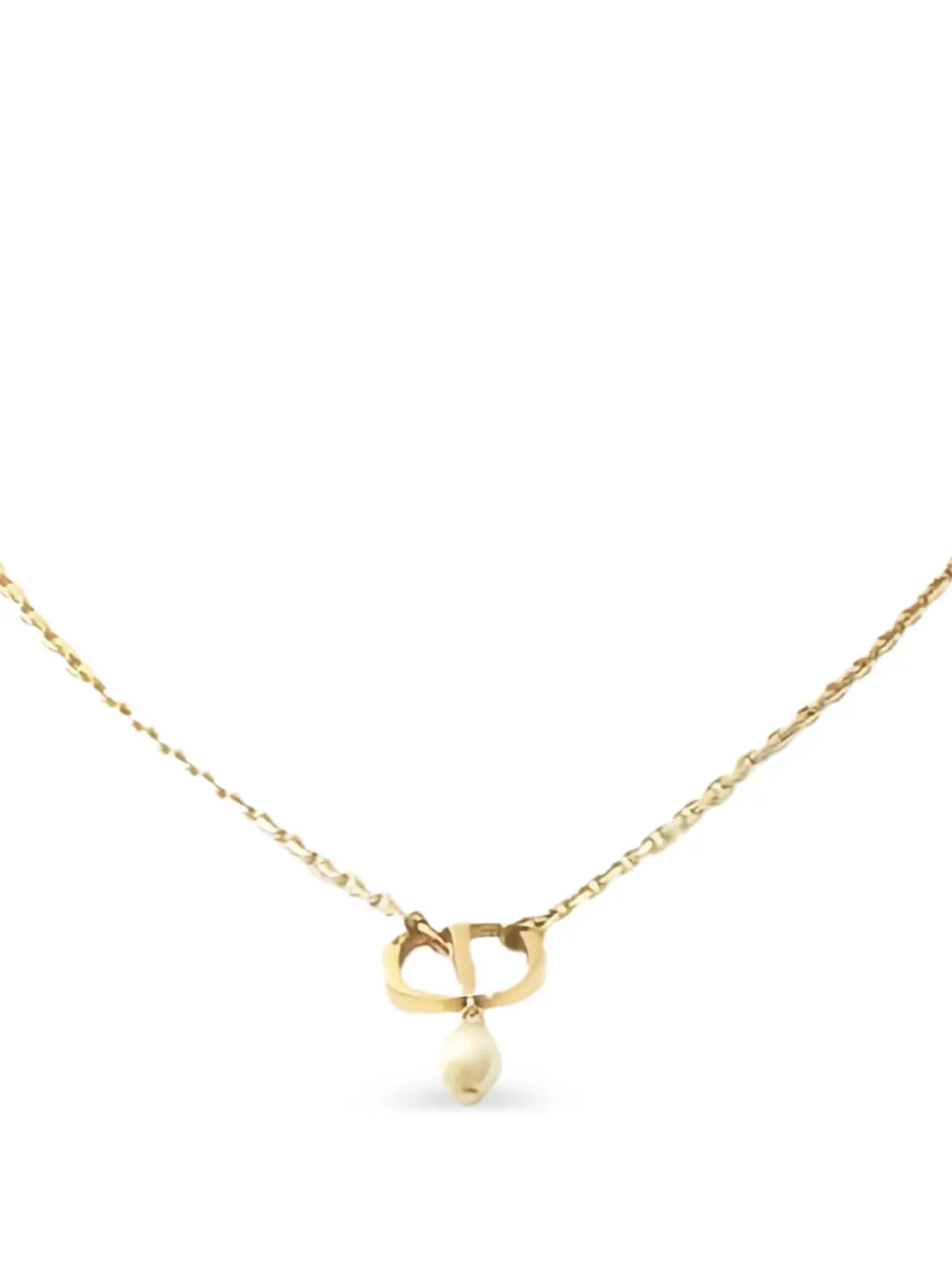 Christian Dior Pre-Owned 2010s CD-logo necklace - ゴールドトーン Christian Dior Pre-Owned 2010s CD-logo necklace - ゴールドトーン