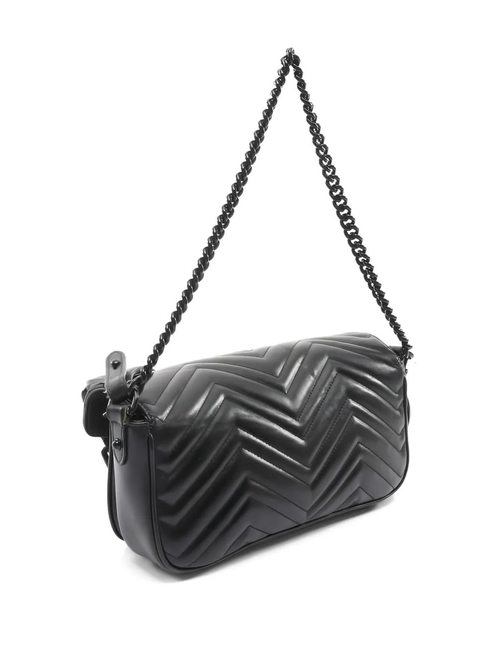 GUCCI Pre-owned 2000s Gg Marmont Shoulder Bag In Black