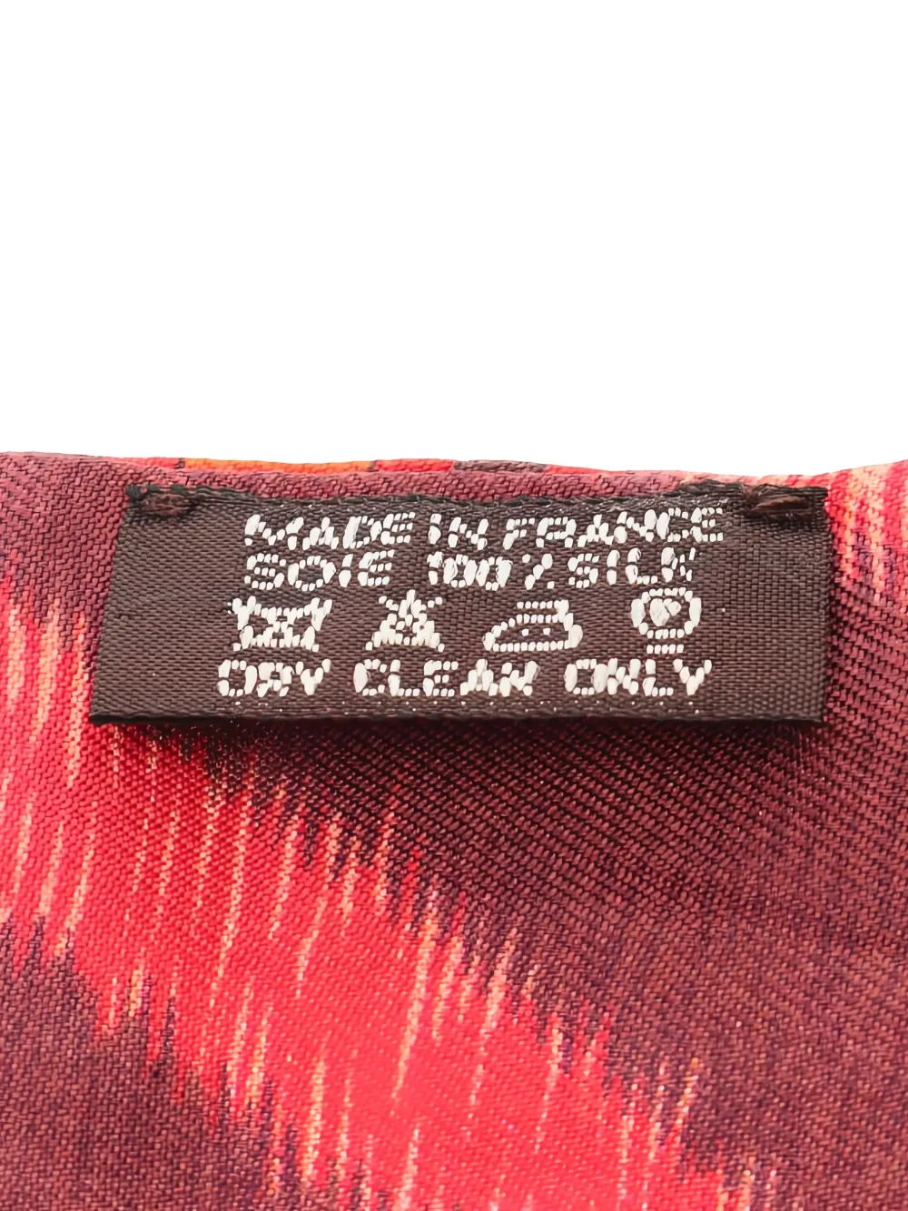 HERMES Pre-owned 2010s Pelage Et Camouflage Ribbon Scarf In Red