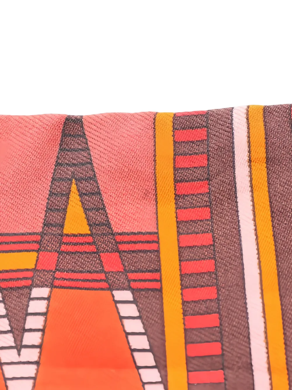 HERMES Pre-owned 2010s Pelage Et Camouflage Ribbon Scarf In Red