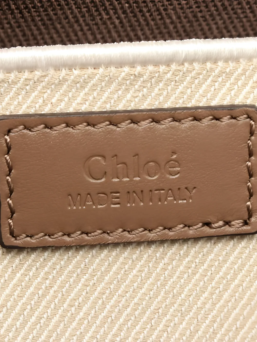 CHLOÉ Pre-owned 2010 Canvas Leather Carry Tote Bag In Neutral