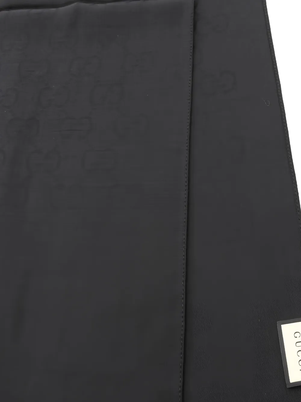 Pre-owned Gucci 2020 Gg-pattern Scarf In Black