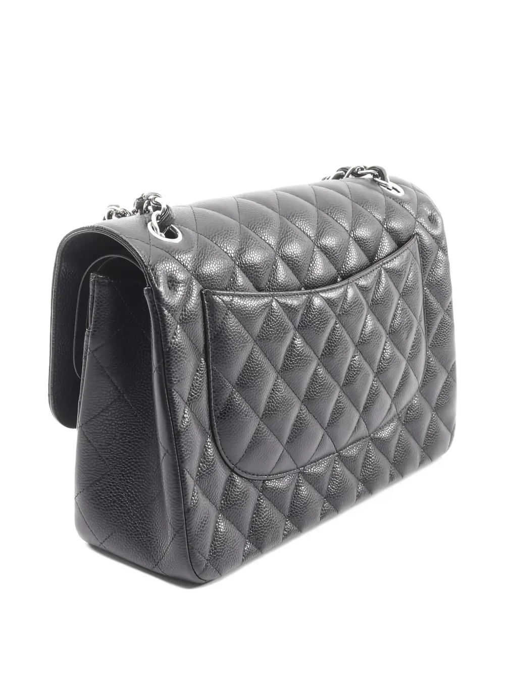 Pre-owned Chanel Large Classic Flap 30 Quilted Shoulder Bag In Black