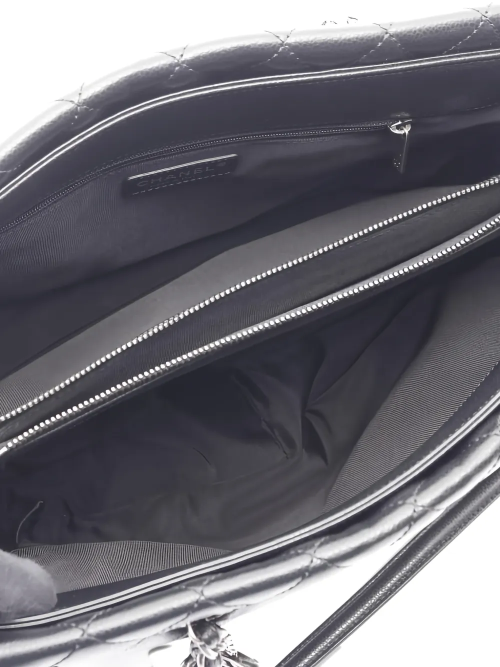 Pre-owned Chanel 2015-2016 Quilted-design Shoulder Bag In Black