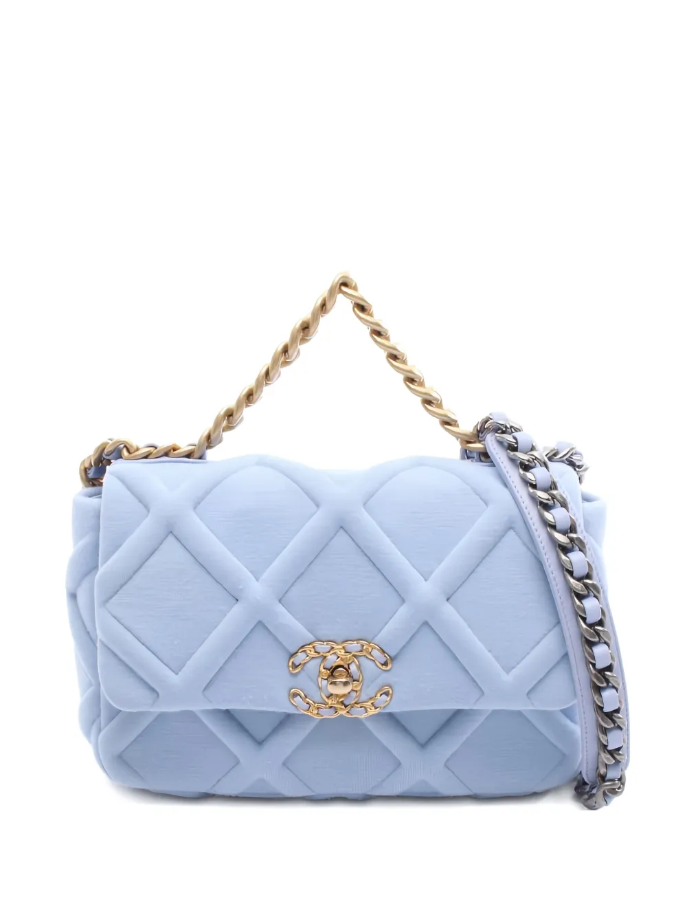 CHANEL Pre-Owned 2019 Chanel 19 shoulder bag - Blu