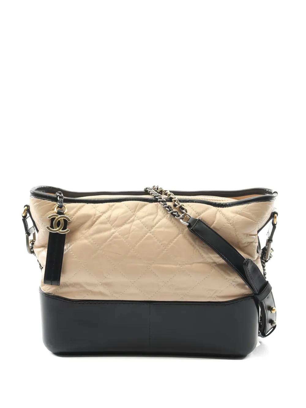 CHANEL Pre-Owned 2017-2018 large Gabriel De Chanel quilted shoulder bag - Toni neutri