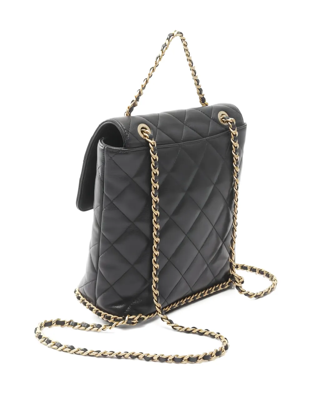 CHANEL Pre-owned Camellia Quilted Backpack In Black
