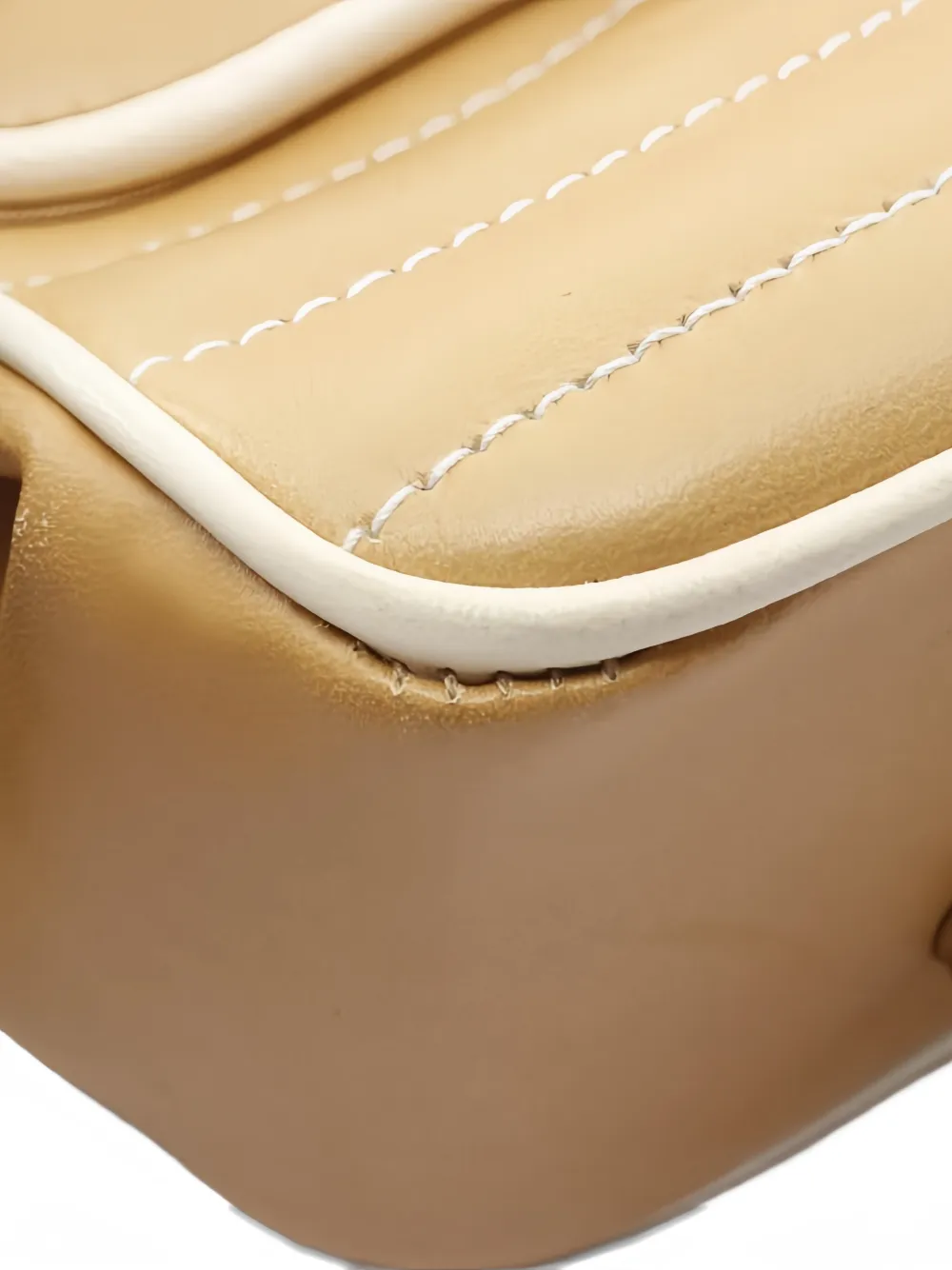 Pre-owned Chanel Wave Stitch Coco Mark Chain Shoulder Bag In Neutral