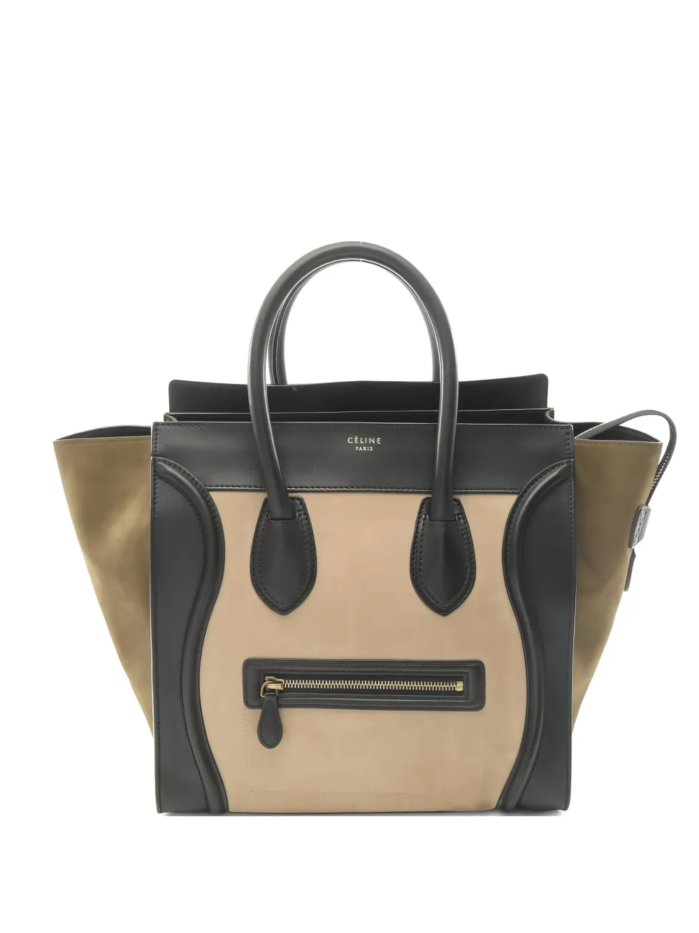 CELINE Pre-owned 2000 Suede Leather Tote Bag In Neutral
