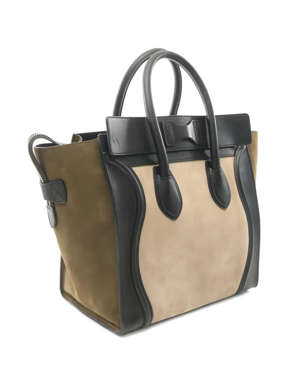 CELINE Pre-owned 2000 Suede Leather Tote Bag In Neutral