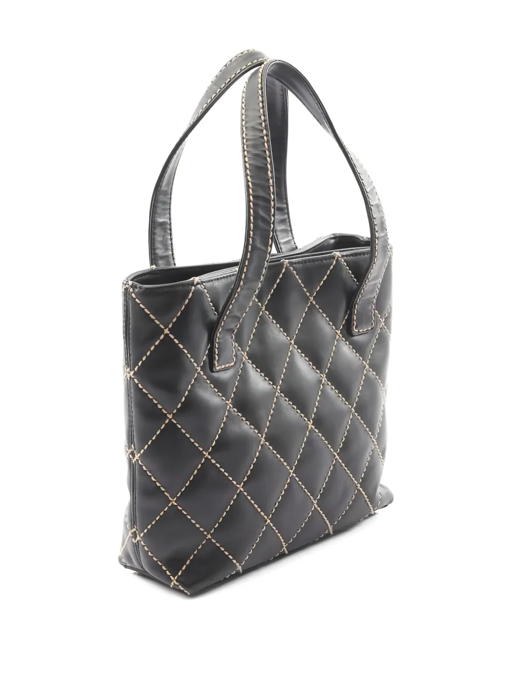 CHANEL Pre-Owned 2002-2003 Wild Stitched leather tote bag - Zwart