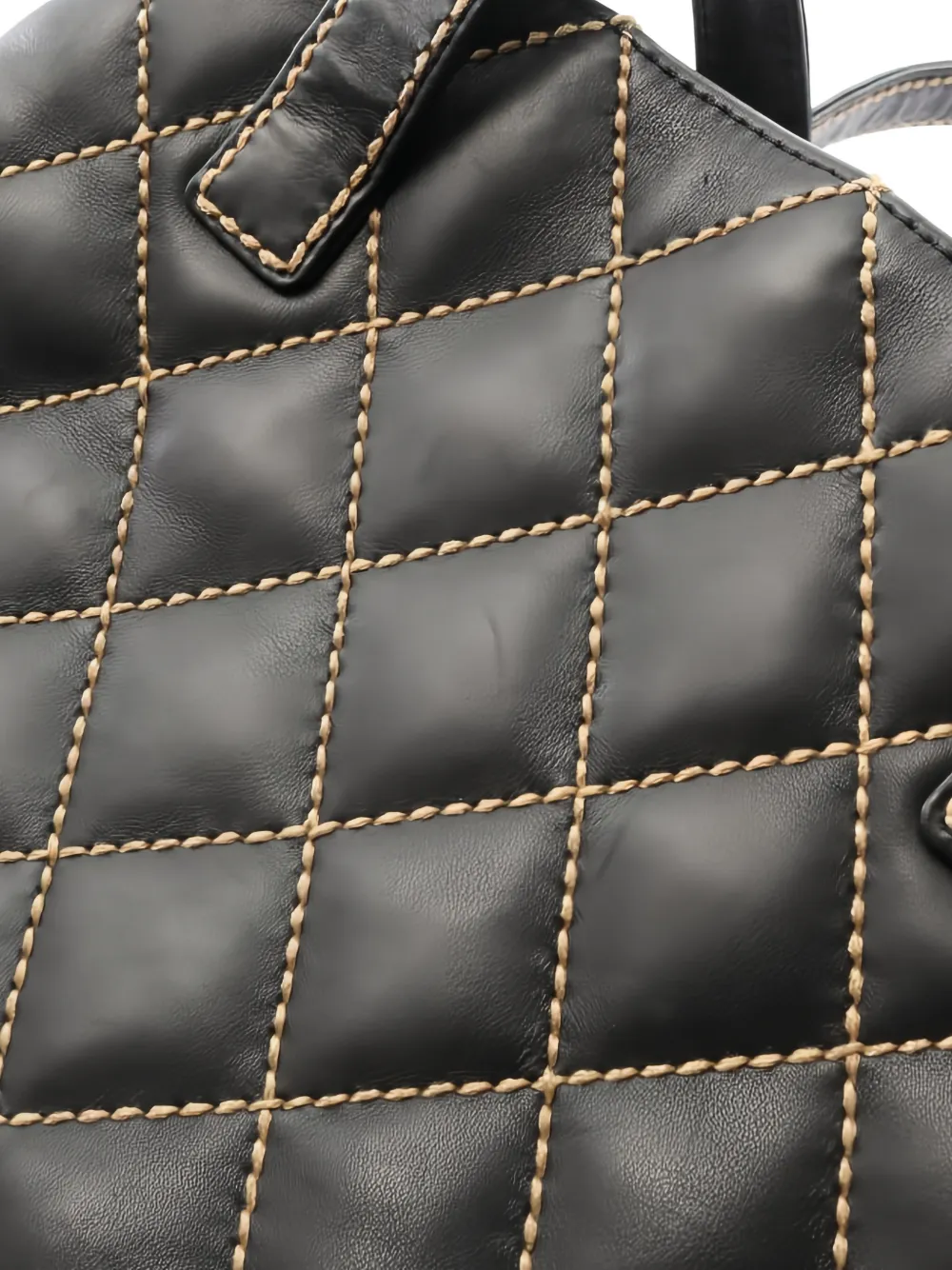 CHANEL Pre-Owned 2002-2003 Wild Stitched leather tote bag Zwart