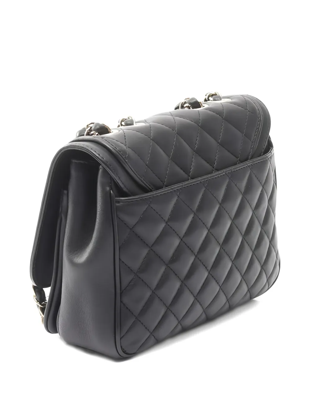 Pre-owned Chanel 2018-2019 Lovely Day Square Flap Shoulder Bag In Black