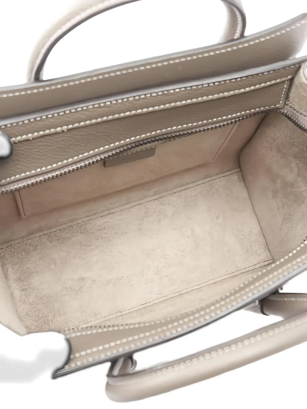 CELINE Pre-owned 2010s Nano Leather Tote Bag In Gray