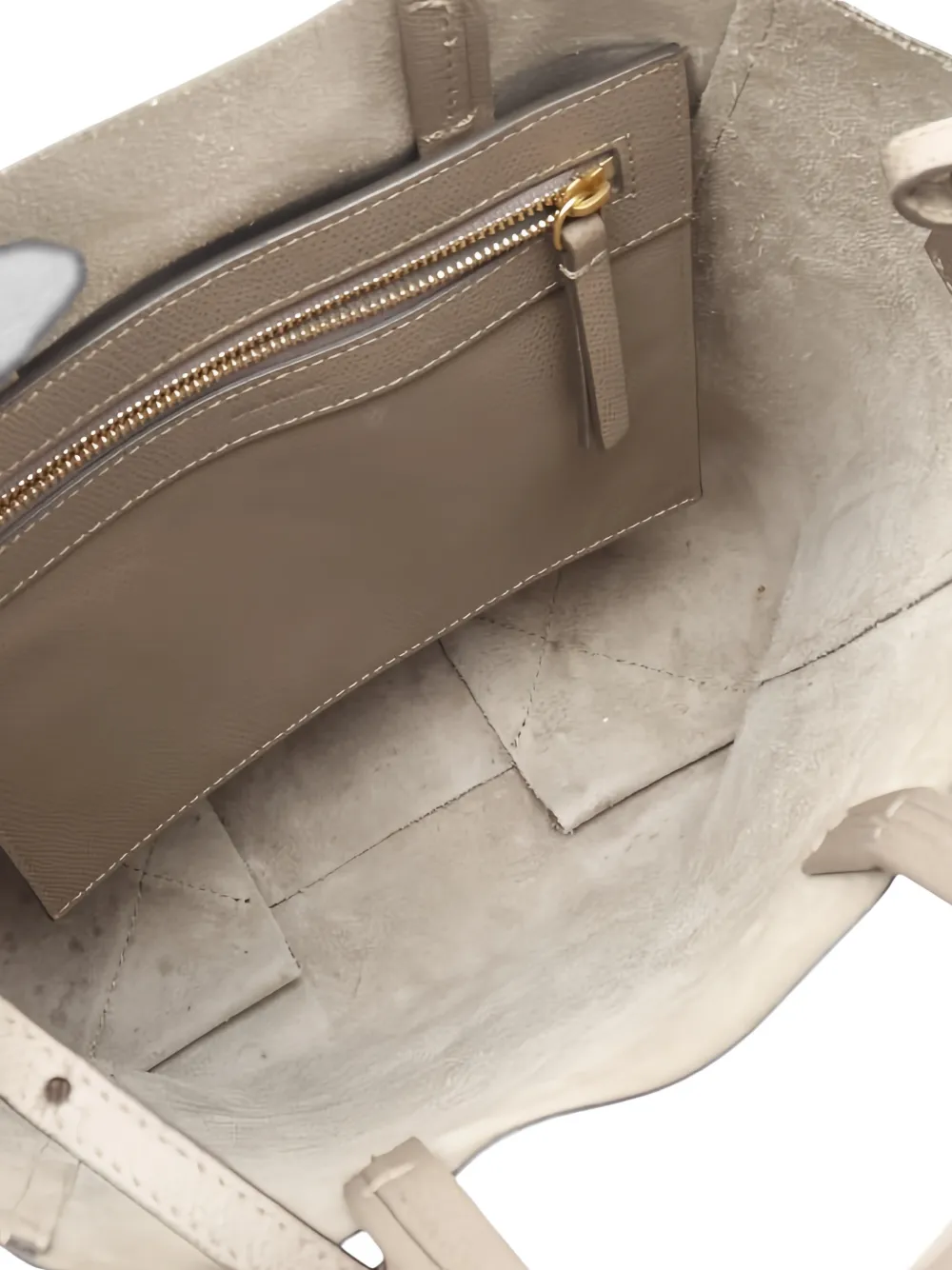 CELINE Pre-owned Small Vertical Cabas Leather Tote Bag In Neutral