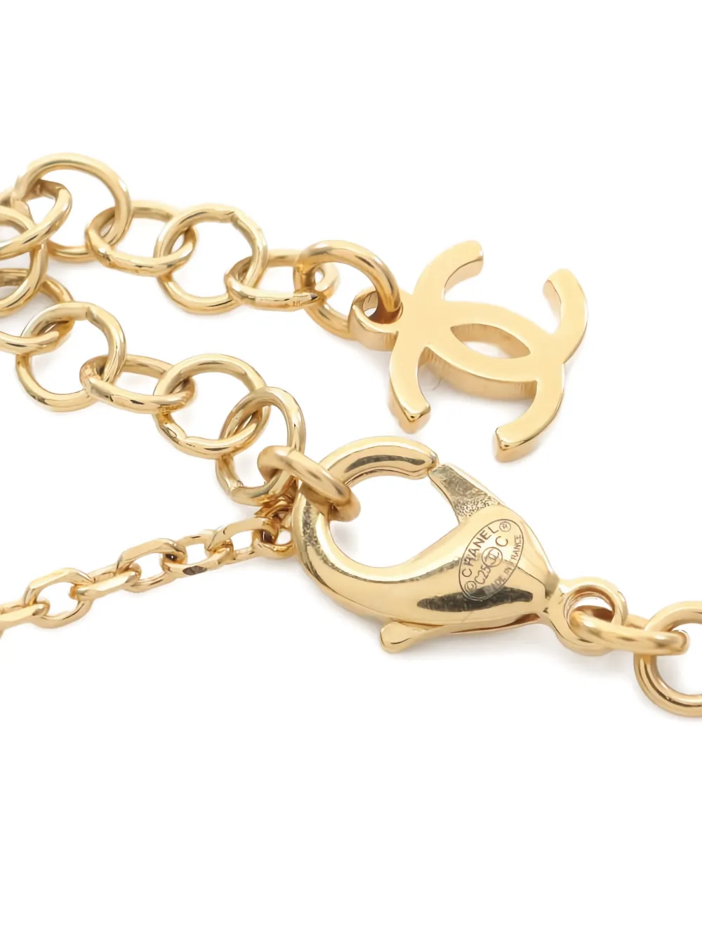 CHANEL Pre-owned 1986-1988 Coco Mark Fish-detail Bracelet In Gold