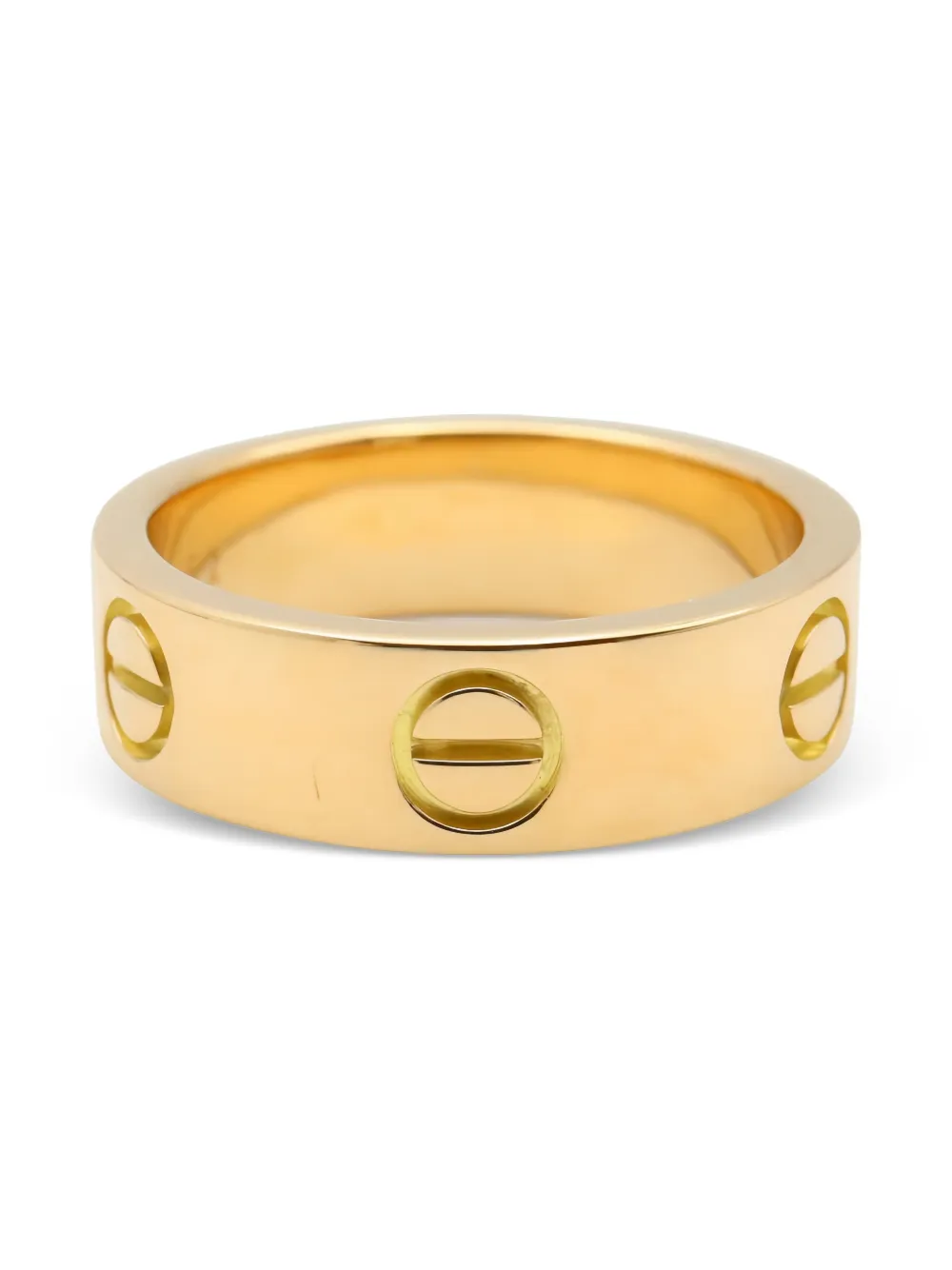 Cartier 2010 18K yellow gold Love circular-motifs ring - ゴールドトーン Cartier 2010 18K yellow gold Love circular-motifs ring - ゴールドトーン
