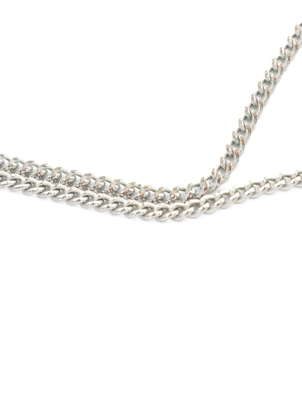 DIOR Pre-owned 2000s Heart-pendant Logo-detail Necklace In Silver