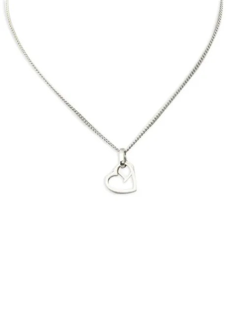 Christian Dior Pre-Owned 2000s heart-pendant logo-detail necklace