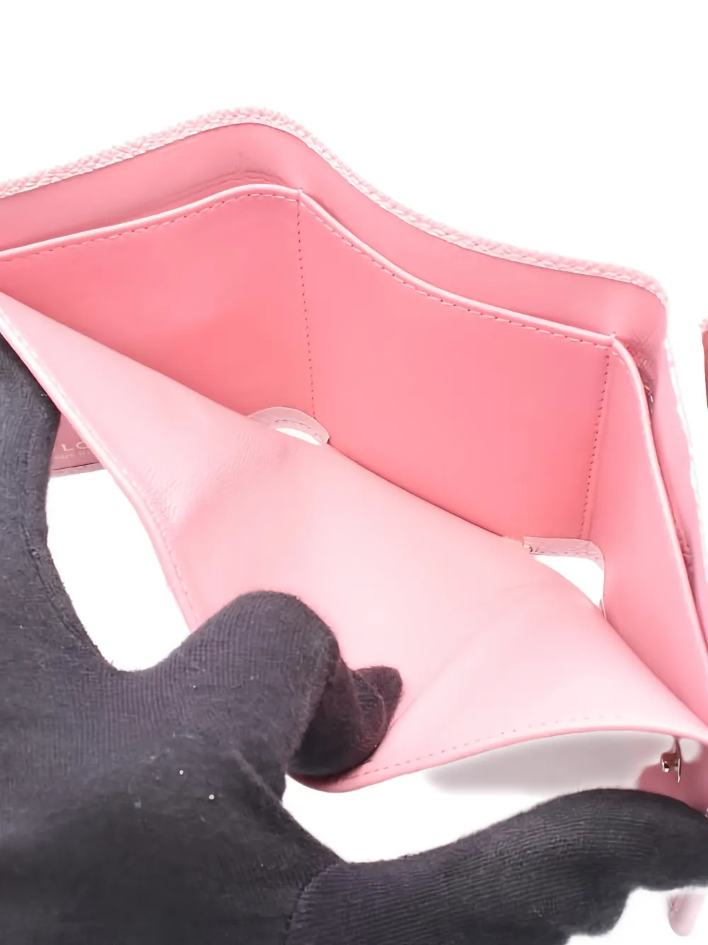 Pre-owned Bvlgari 2010s Clip Tri-fold Wallet In Pink