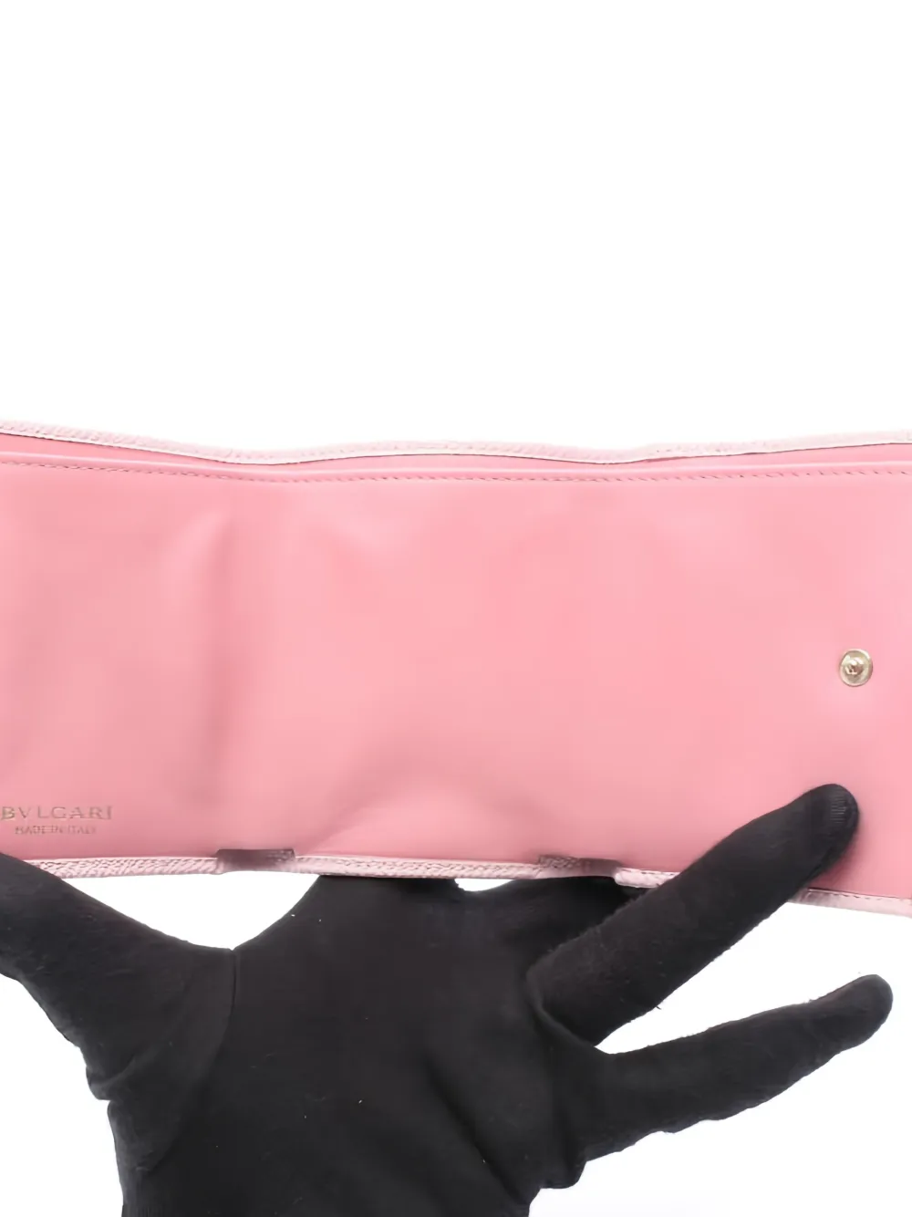 Pre-owned Bvlgari 2010s Clip Tri-fold Wallet In Pink