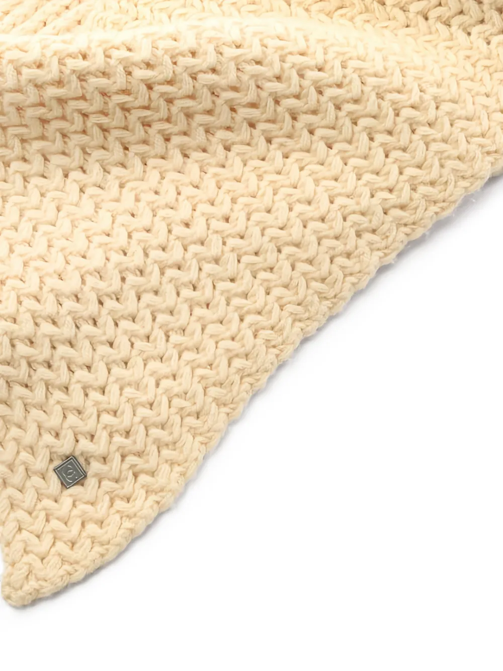 CHANEL Pre-Owned 1986-1988 CC-logo cashmere scarf - Toni neutri