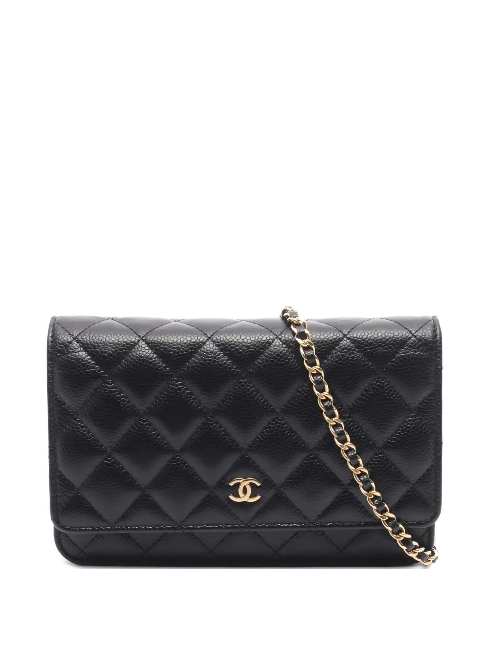CHANEL Pre-Owned CC-plaque diamond-quilting chain-strap shoulder bag - Nero