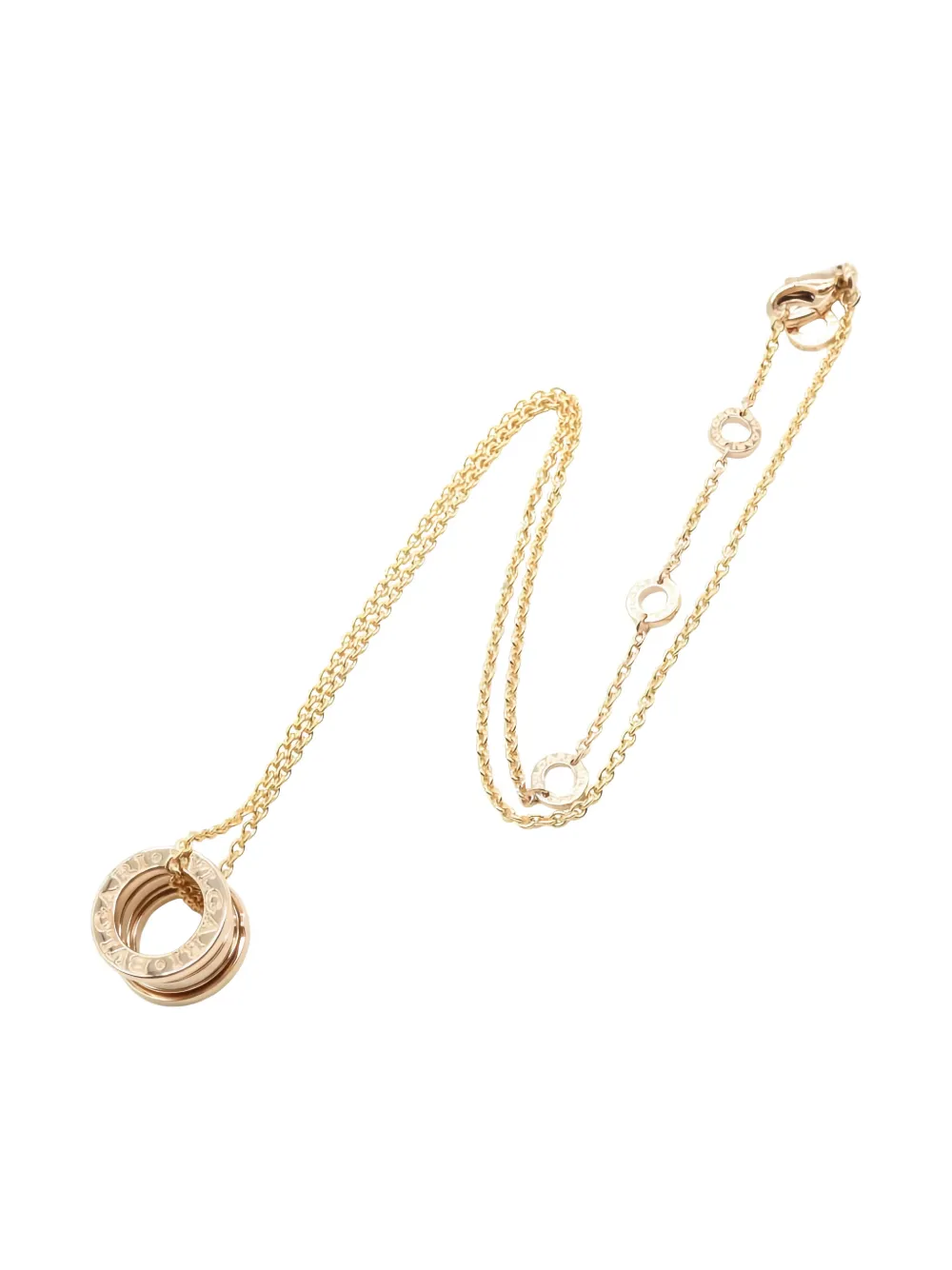 Pre-owned Bvlgari 18k Rose Gold 2010 B-zero1 Necklace In Pink