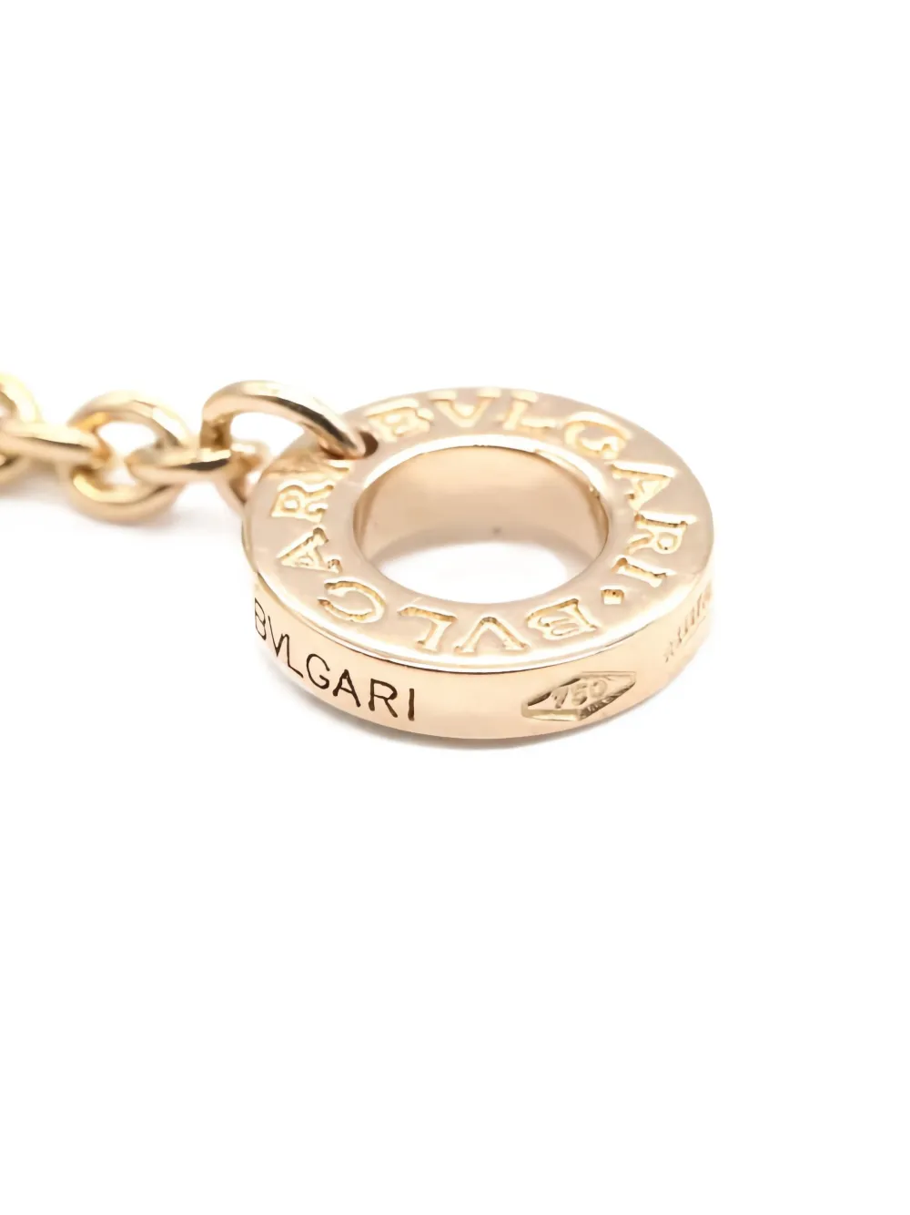 Pre-owned Bvlgari 18k Rose Gold 2010 B-zero1 Necklace In Pink
