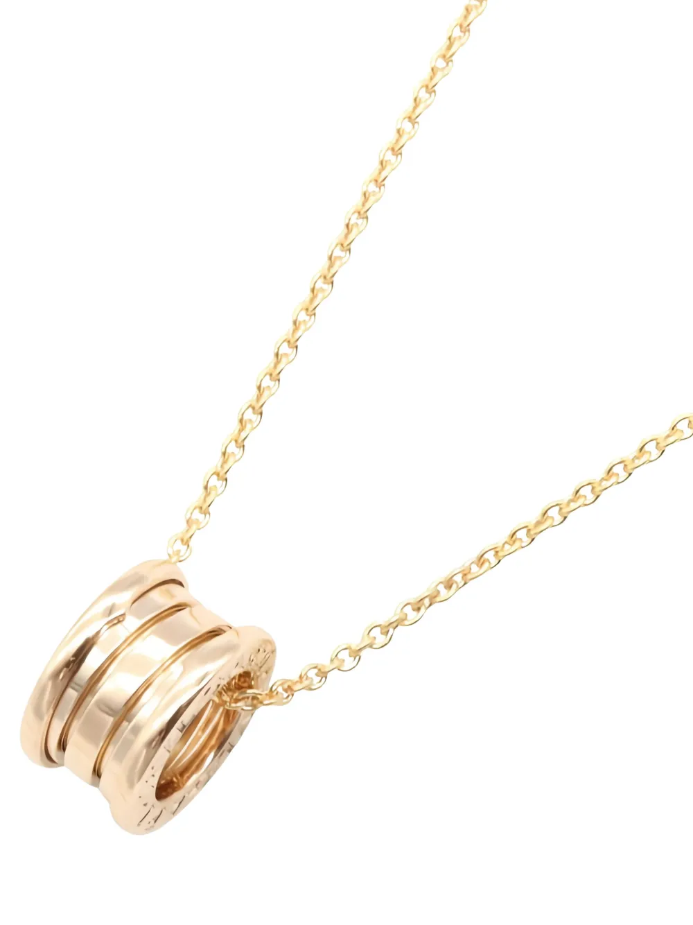 Pre-owned Bvlgari 18k Rose Gold 2010 B-zero1 Necklace In Pink