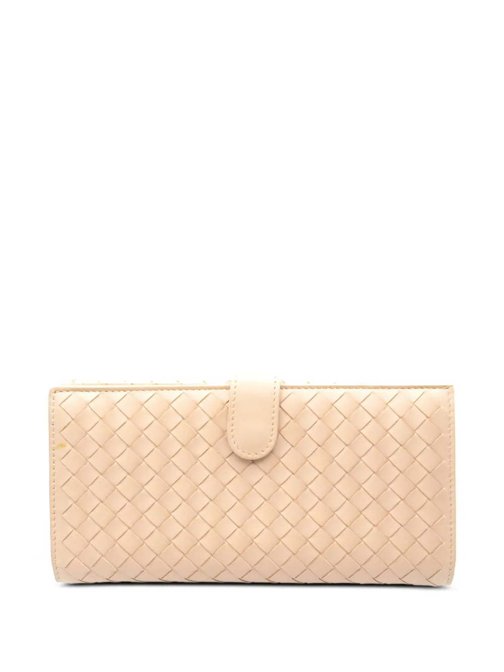 Bottega Veneta Pre-Owned Intrecciato-design hook-fastening wallet | Neutrals | Image 1