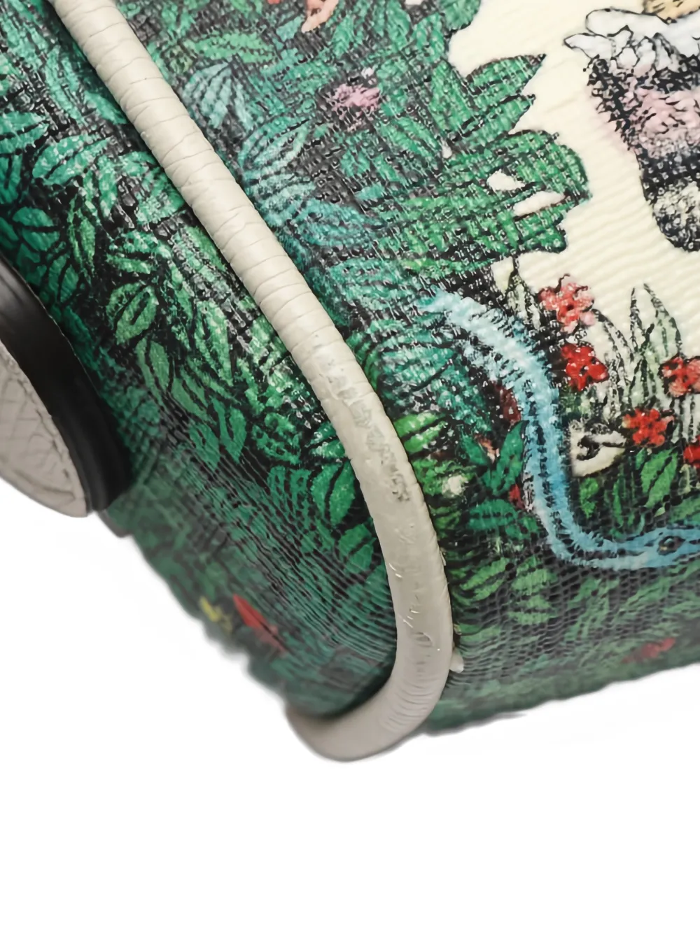 Pre-owned Gucci X Yuko Higuchi Ophidia 2000s Printed-design Shoulder Bag In White