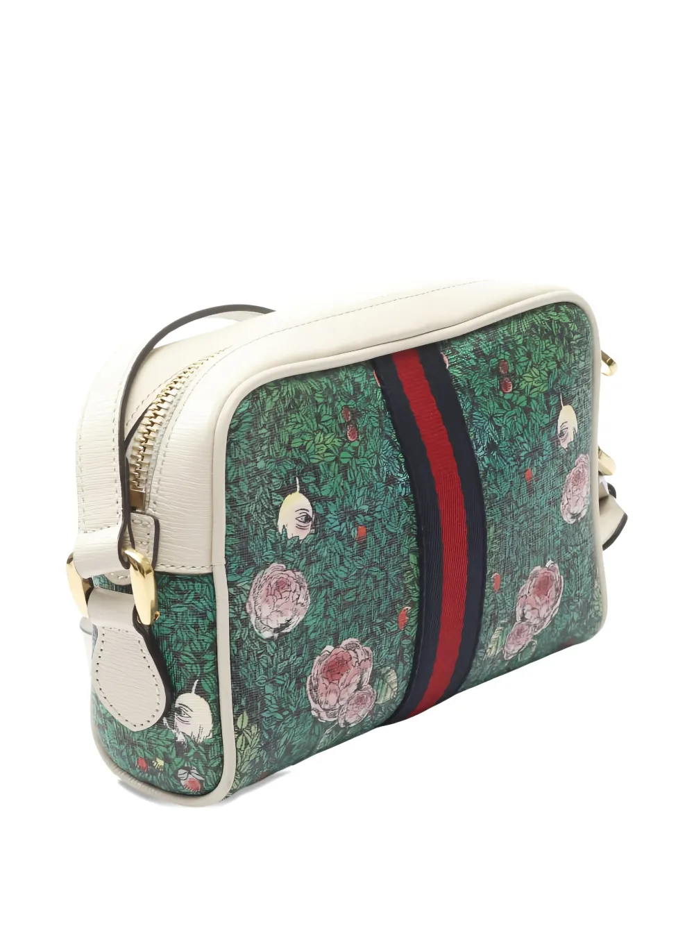 Pre-owned Gucci X Yuko Higuchi Ophidia 2000s Printed-design Shoulder Bag In White