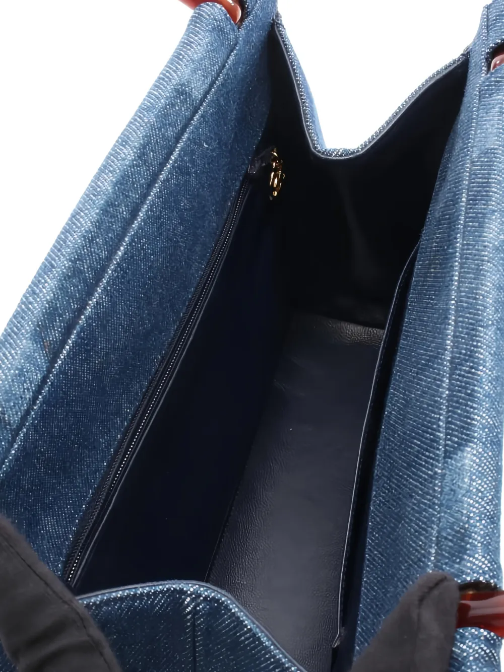 Pre-owned Chanel 1997-1999 Denim Handbag In Blue