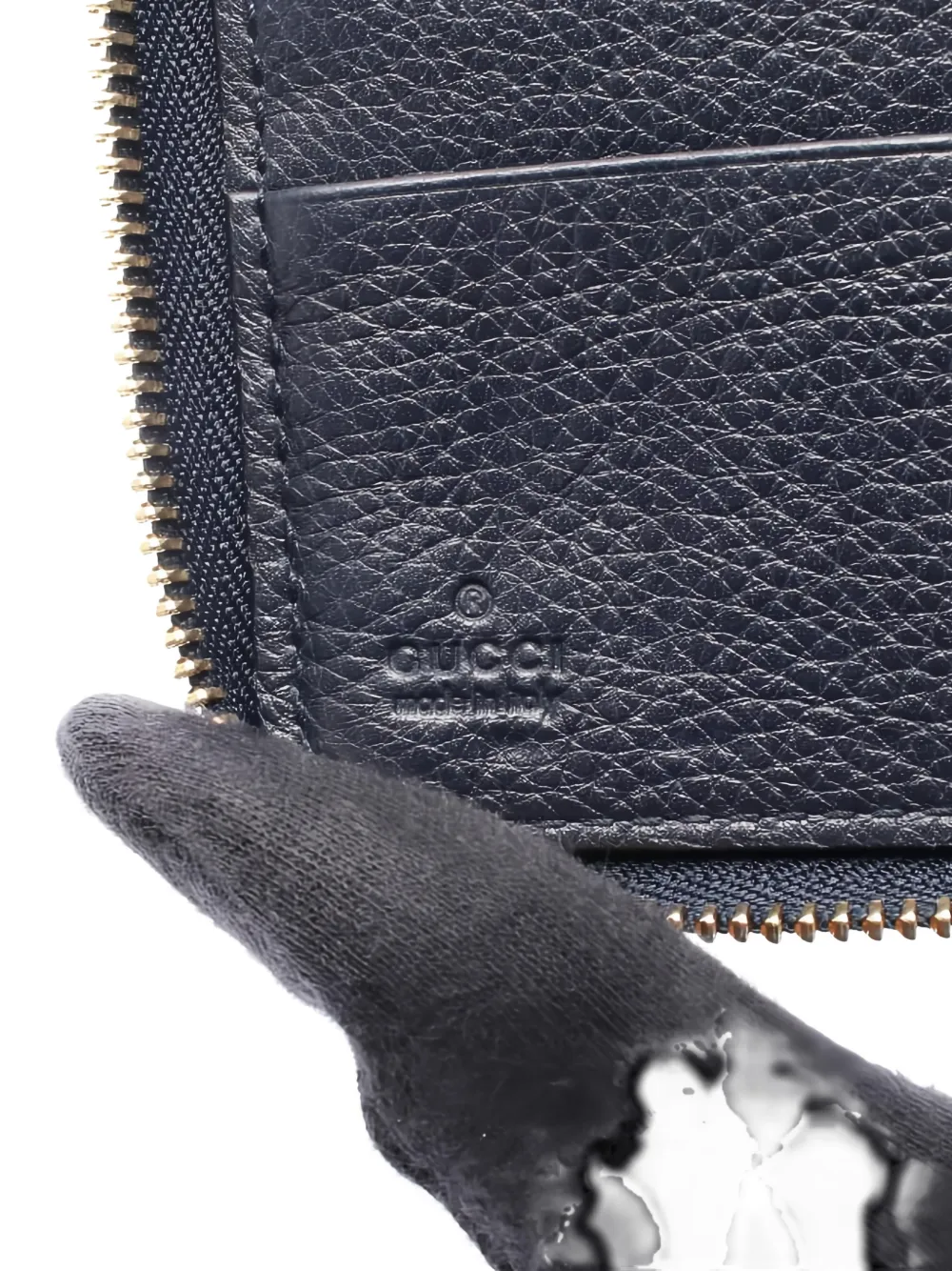 GUCCI Pre-owned 2010s Soho Interlocking G Zip-around Wallet In Blue