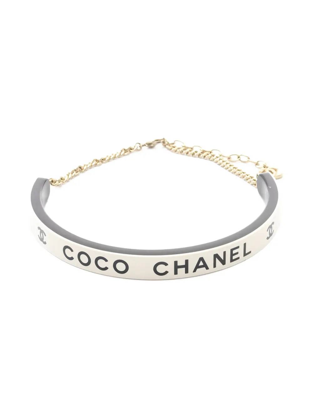 CHANEL Pre-Owned logo choker - Bianco