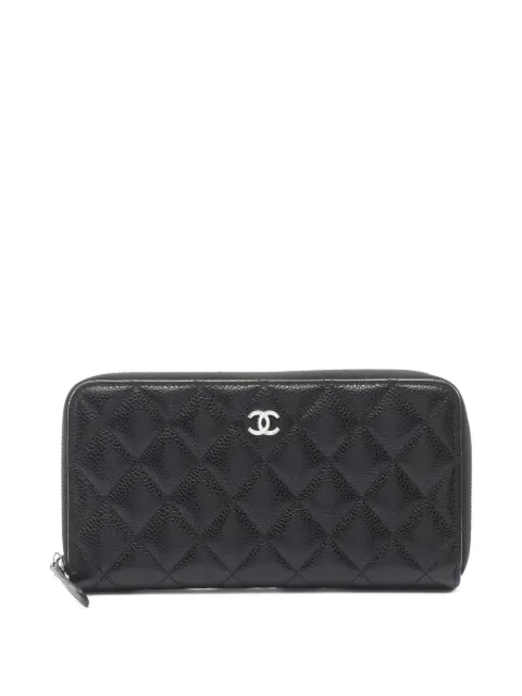 CHANEL Pre-Owned 2021 diamond-quilting zip wallet