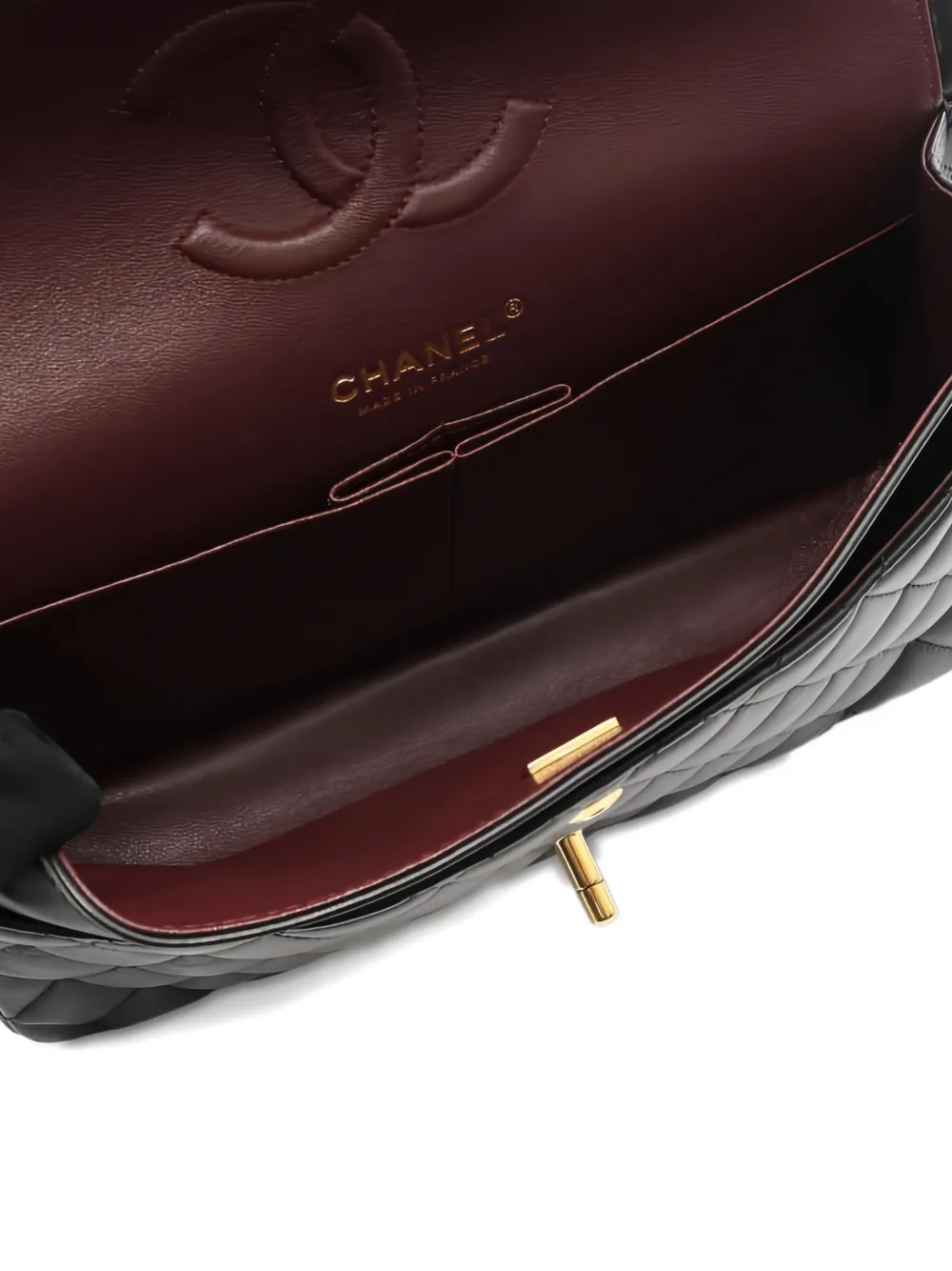 CHANEL Pre-owned 2021 Diamond-quilting Chain Double-flap Shoulder Bag In Black