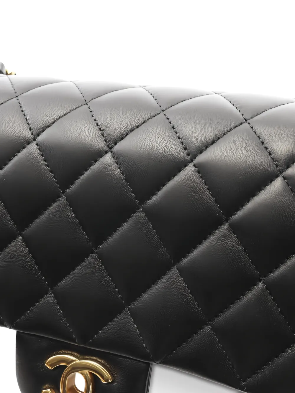 CHANEL Pre-owned 2021 Diamond-quilting Chain Double-flap Shoulder Bag In Black