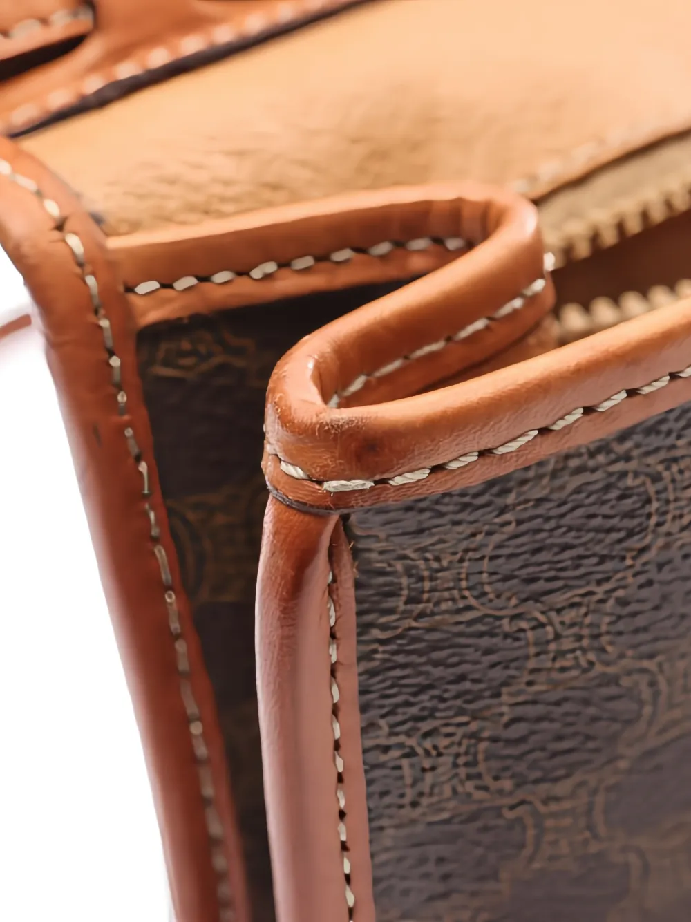 CELINE Pre-owned 2000s Macadam Pattern Shoulder Bag In Brown