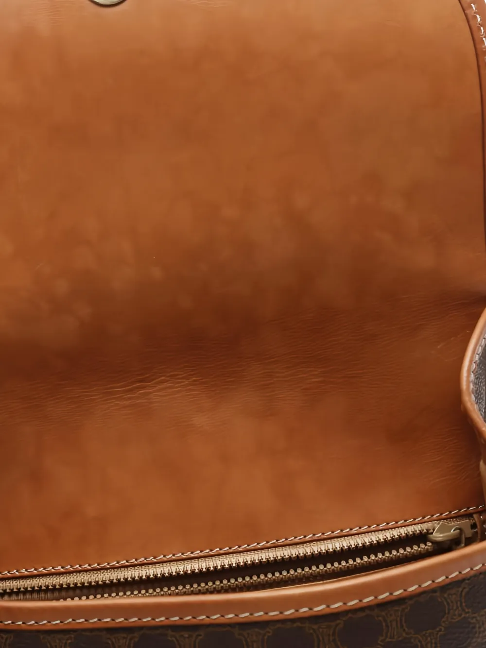 CELINE Pre-owned 2000s Macadam Pattern Shoulder Bag In Brown