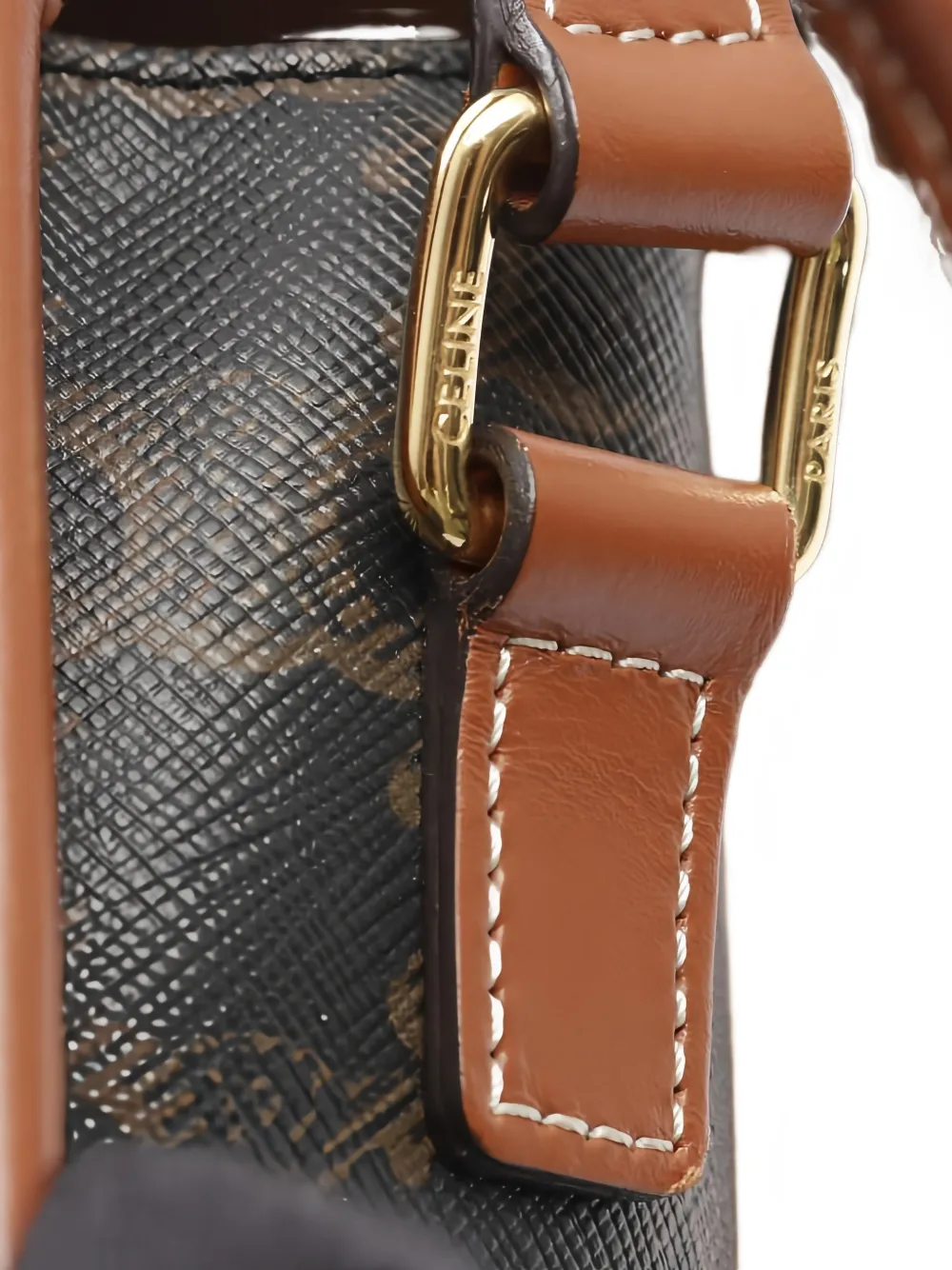 CELINE Pre-owned 2010s Medium Folco Triomphe-pattern Shoulder Bag In Brown