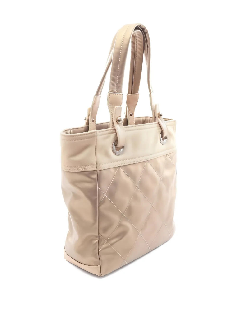 CHANEL Pre-owned 2006-2008 Paris Biarritz Pm Top-handle Cc-detail Tote Bag In Neutral