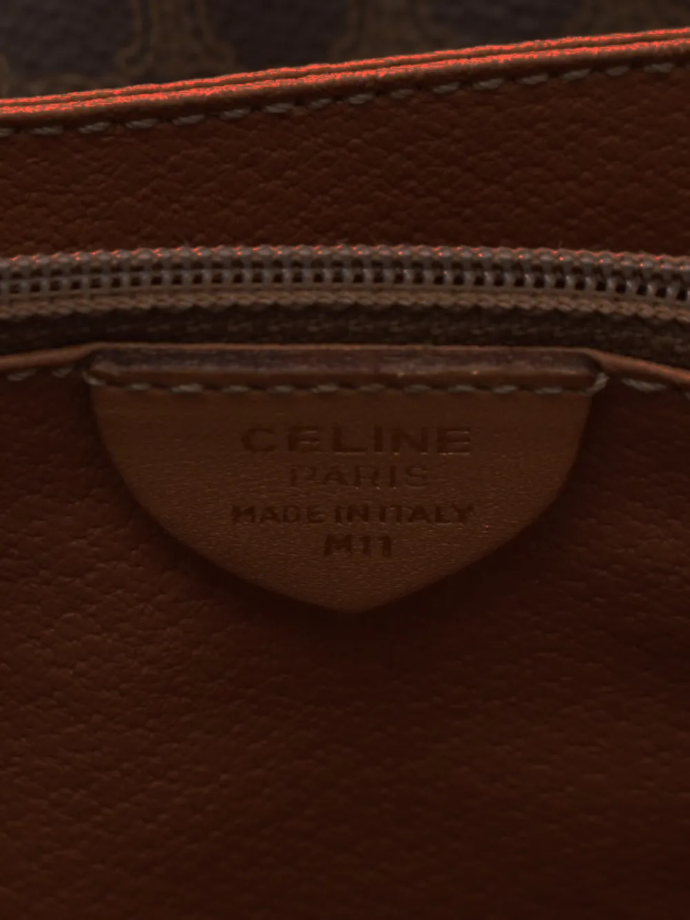 CELINE Pre-owned Macadam-pattern Shoulder Bag In Brown